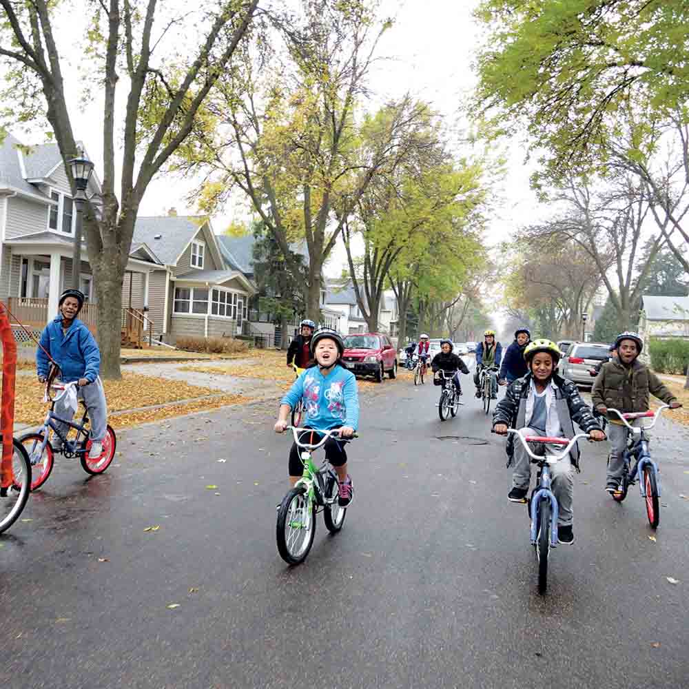 Irrigate's Creative Placemaking brought people in the community together for a variety of activities, such as neighborhood bike rides.