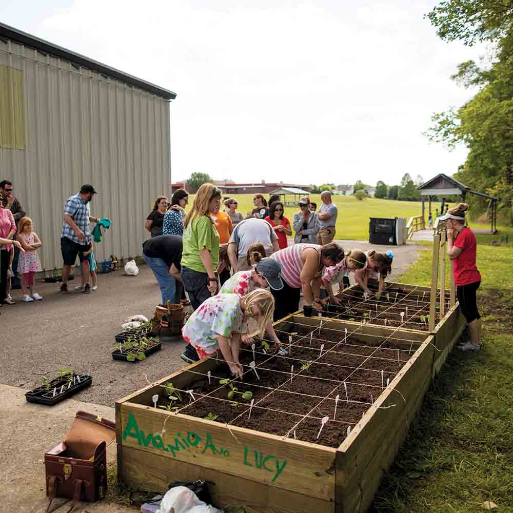 Organizing a community garden is a Healthier Montgomery initiative.