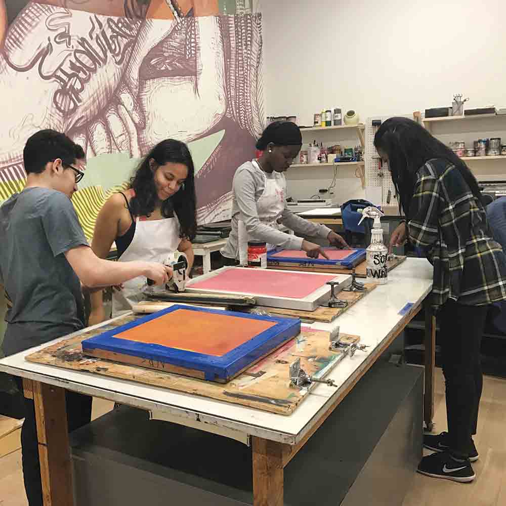 Students engage in creative arts as part of Newark's PAS program.